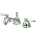 Widespread Bathroom Faucet with Dou Ble Porcelain Lever Handle
