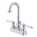 Centerset Bathroom Faucet with Double Porcelain Lever Handles