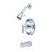 Milano Pressure Balanced Diverter Tub and Shower Faucet with Magellen Lever Handles