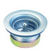 Stainless Steel Duo Strainer For Bar Sink with Brass Nut in Brushed Nickel