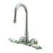 Hot Springs Double Handle Wall Mount Clawfoot Tub Faucet Trim Porcelain Lever Handle