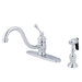 Deck Mount Single Handle Centerset Kitchen Faucet with Buckingham Lever Handle