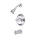 Vintage Single Handle Wall Mount Pressure Balanced Tub Spout TrimMetal Cross Handle