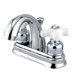 Chicago Centerset Bathroom Sink Faucet with Double Porcelain Cross Handles