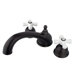 Double Handle Deck Mount Roman Tub Faucet Trim Porcelain Cross Handle