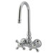 Hot Springs Double Handle Wall Mount Clawfoot Tub Faucet Trim Metal Cross Handle