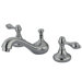 Widespread Bathroom Sink Faucet with Double Metal Lever Handles