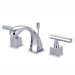 Claremont Double Handle Mini Widespread Bathroom Faucet with Brass Pop-Up