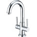 Concord Double Handle Deck Mount Bathroom Faucet with Push Pop-Up and Plate