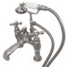 Hot Springs Double Handle Deck Mount Clawfoot Tub Faucet Trim Metal Cross Handle