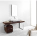 Lyle Single 60" Bathroom Vanity Set in Walnut