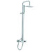 Mp1 Wall Mount Diveter/Thermostatic Shower Faucet with Rain Shower Head and Hand Shower