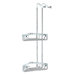 Basket Right Double Corner Shower Basket in Chrome