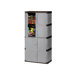 Double-Door Storage Cabinet - Base / Top in Gray / Black