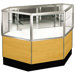 Streamline 38" x 51" Half Vision Inside Corner Showcase with Mirror Back