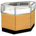 Streamline 38" x 42" Jewelry Vision Inside Corner Showcase with Mirror Back