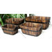 Rectangular Cedar Barrel in Burnt Brown (Set of 4 )
