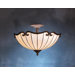 Tiffany 2 Light Semi Flush Mount