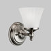  Wall Sconce in Antique Pewter with Satin Etched Glass Shade