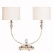 Andre Two Light Desk Lamp in Polished Nickel