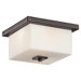 Bowen Two Light Outdoor Flush Mount in Architectural Bronze