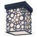 Aqua  Flush Mount Lantern in French Iron