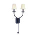 La Brea Two Light Wall Sconce in French Iron