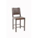 Saddler 24" Woven Leather Counter Stool in Walnut Stain