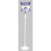 Ridged Floor Lamp with Scallop Hourglass Shade and Sash