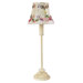 Leaf Scroll Table Lamp with Ribbon Embroidery Shade