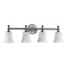  Opal Vanity Light in Satin Nickel