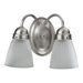  Vanity Light with Frosted Glass in Satin Nickel