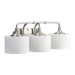 Rockwood Three Light Bath Vanity in Satin Nickel