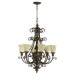 Fulton 6 Light Chandelier withScavo Glass Shade