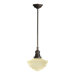 1 Light Schoolhouse Pendant