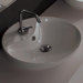 Shape 45 Above Counter Single Hole Bathroom Sink in White