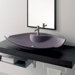 Kong 90/R Above Counter Single Hole Bathroom Sink in White