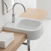 Next Semi Recessed Single Hole Bathroom Sink in White