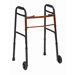 Two-Button Release Aluminum Folding Walker with Non-Swivel Wheels (Set of 2)