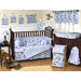 Blue and Khaki Camo 9 Piece Crib Bedding Set