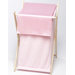 Pink Chenille and Satin Laundry Hamper