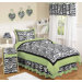 Zebra Lime Collection 3pc Full/Queen Bedding Set 