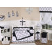 Princess Black and White Collection 9pc Crib Bedding Set 