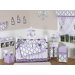 Purple, Black and White Princess 9 Piece Crib Bedding Set
