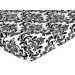 Isabella Black and White Collection Fitted Crib Sheet  - Damask Print