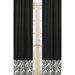 Isabella Hot Pink, Black and White Collection Window Panels  - Black