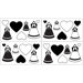 Princess Black and White Collection Wall Decal Stickers 