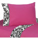 Hot Pink, Black and White Isabella Queen Sheet Set