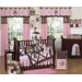 Teddy Bear Pink Collection 9pc Crib Bedding Set 