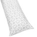Diamond Gray and White Collection Body Pillow Case 